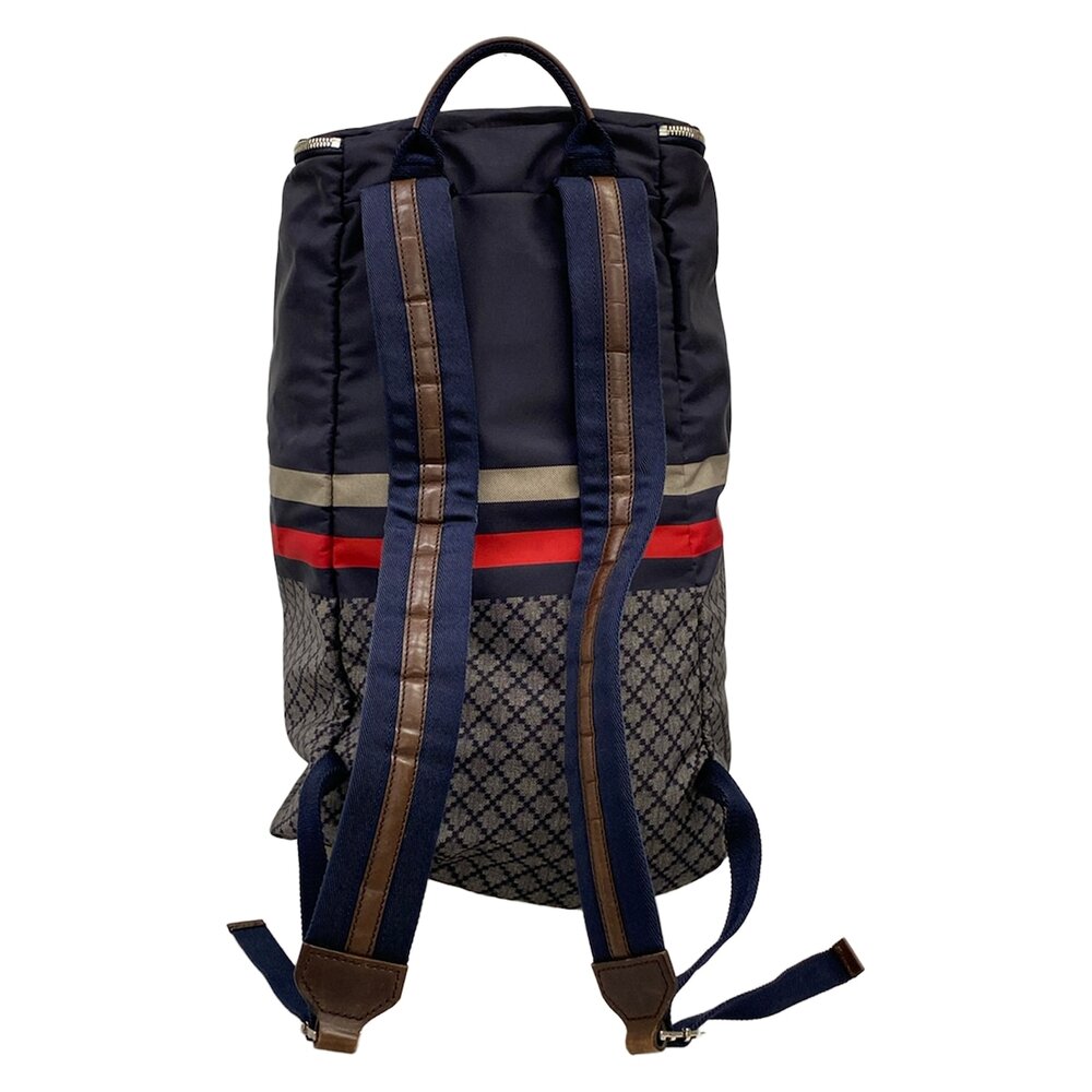 Gucci Diamante Backpack 268111 Navy Red Gray - Picture 3 of 11